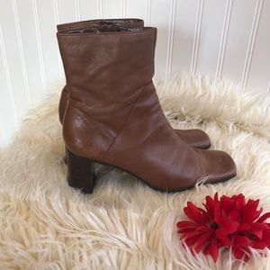 Nine West brown leather ankle boots